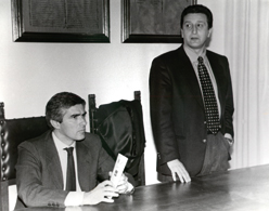 L’On. Pierferdinando Casini e Licio Di Biase in occasione della chiusura di un corso di formazione nel 1997